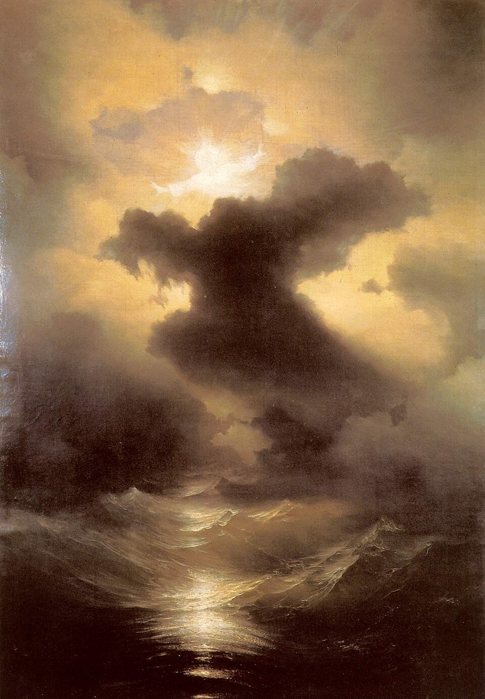 Chaos. The Genesis (1841), de Ivan Aivazovsky, representa o caos primordial iluminado pela criação. Crédito: Wikimedia Commons / Domínio público.